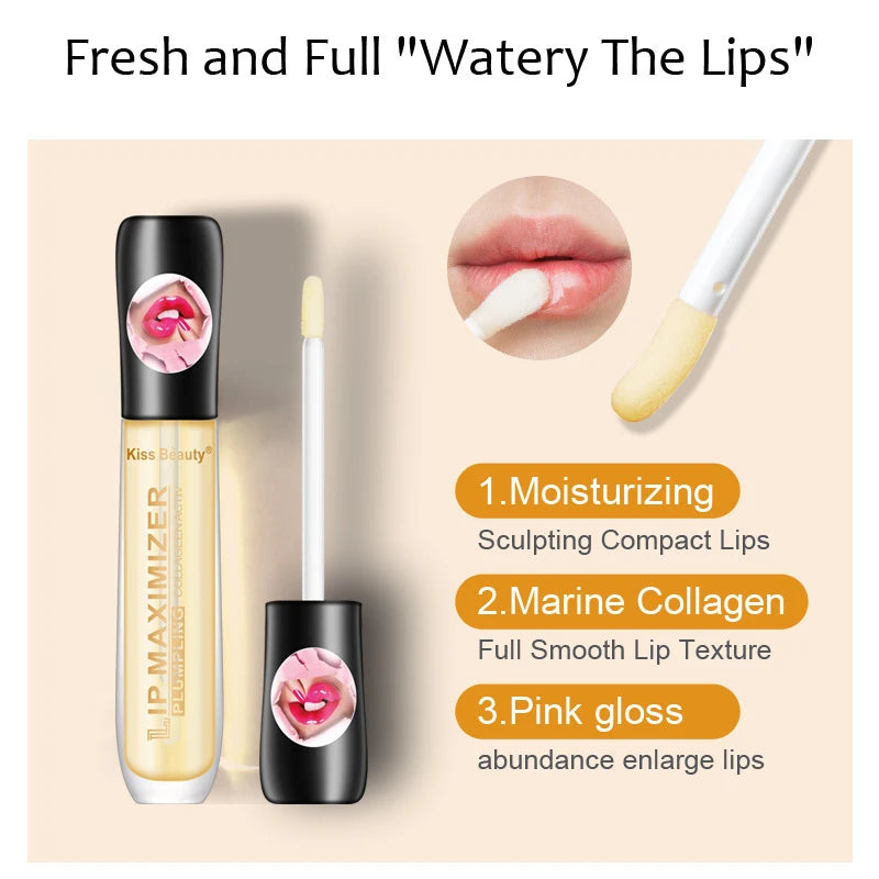 Lip Plump Serum Oil Elasticity Moisturizing Lip Essence Long Lasting Sexy Lip Oil Gloss Reduce Fine Lines Remove Dead Skin Care